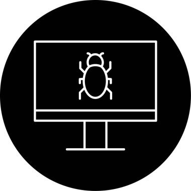 Vektör Virüs Şekil Simgesi Tasarımı 