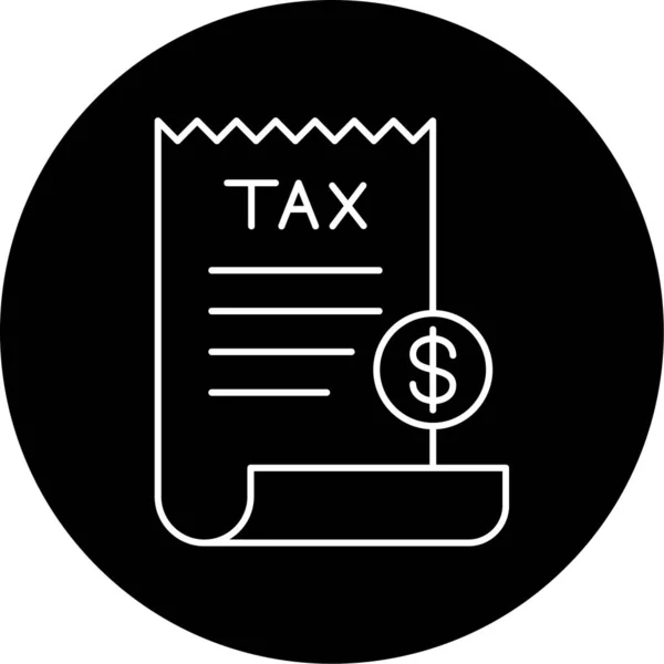 Tax Vector Glyph Icon Design — Vetor de Stock