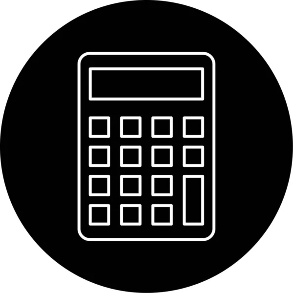 Calculator Vector Glyph Icon Design — Stockvector