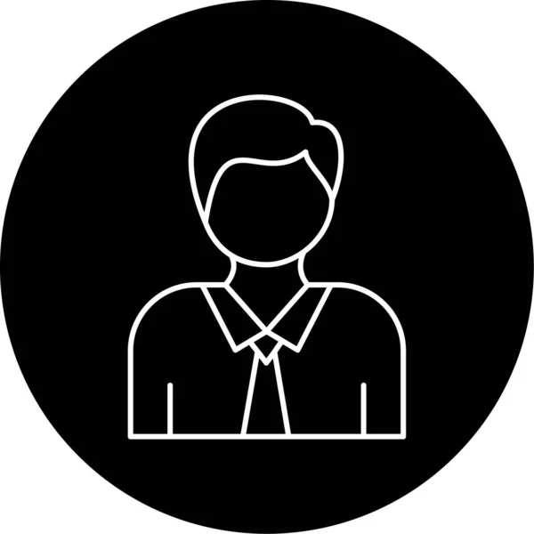 Advogado Vector Glyph Icon Design — Vetor de Stock