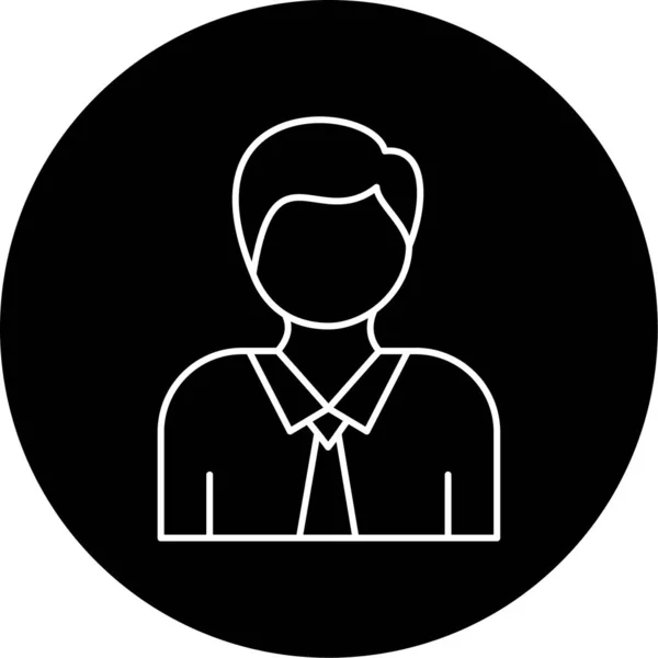 Lawyer Vector Glyph Icon Design — Stok Vektör