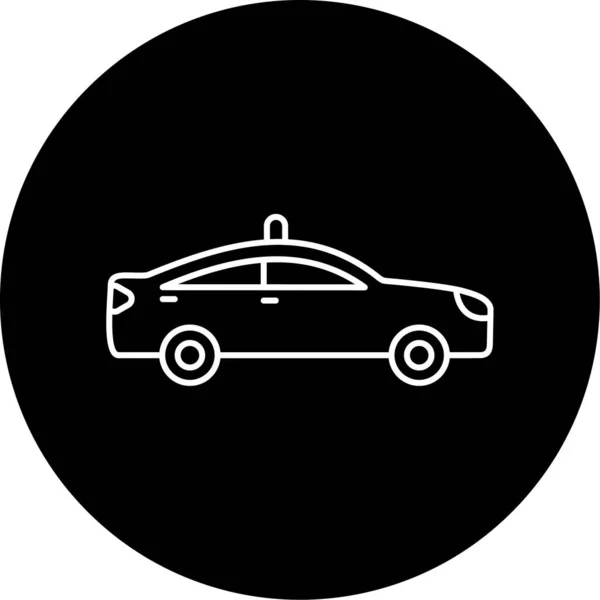 Police Car Vector Glyph Icon Design — Image vectorielle