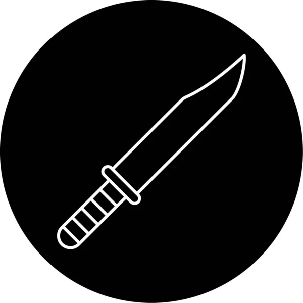 Knife Vector Glyph Icon Design — Stockový vektor