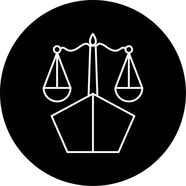 Maritime Law Vector Glyph Icon Design — Vetor de Stock