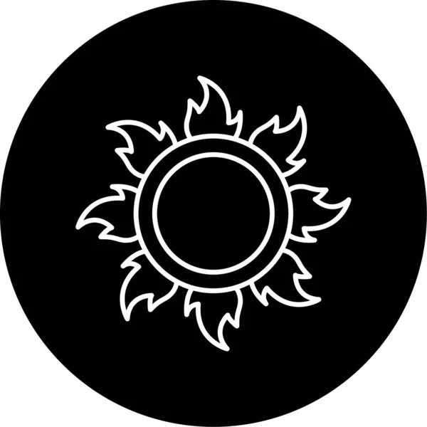 Ring Fire Vector Glyph Icon Design — ストックベクタ