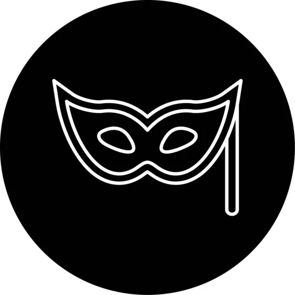 Masque Pour Les Yeux Vector Glyph Icon Design — Image vectorielle