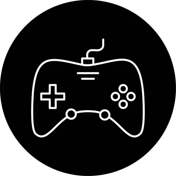 Game Pad Vector Glyph Icon Design — Stok Vektör