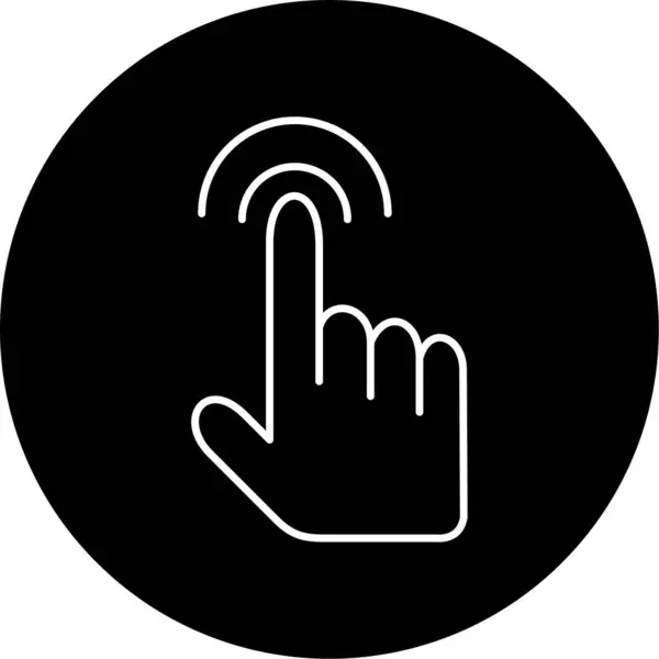 Touch Vector Glyph Icon Design — Vettoriale Stock