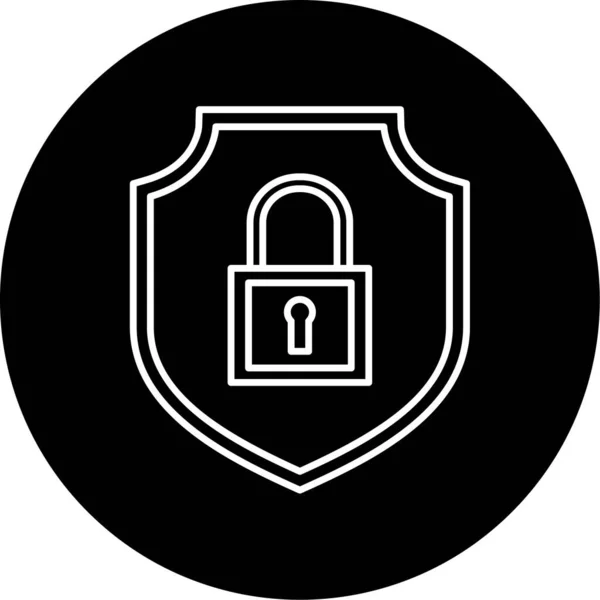 Security Vector Glyph Icon Design — Vetor de Stock