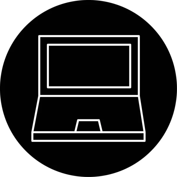 Laptop Vector Glyph Icon Design — Stockvektor