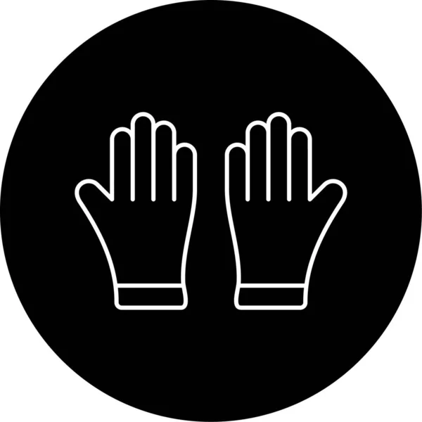 Handschuhe Vector Glyph Icon Design — Stockvektor