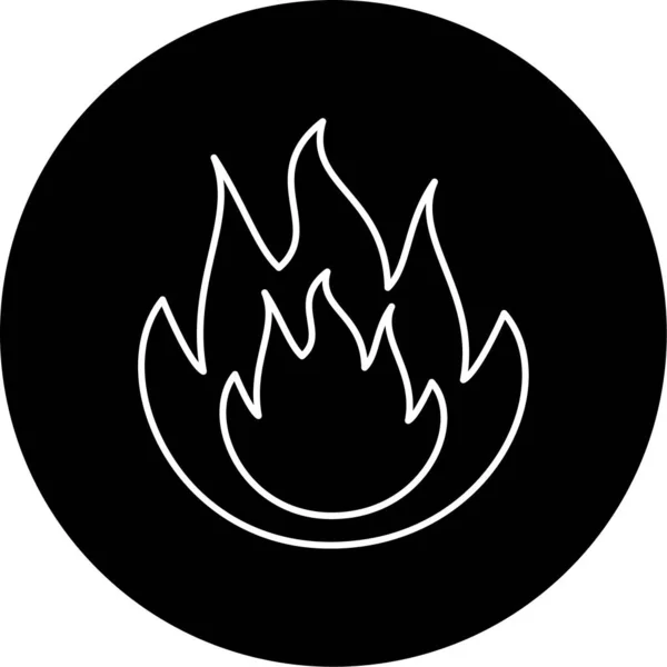 Burning Vector Glyph Icon Design — Stok Vektör