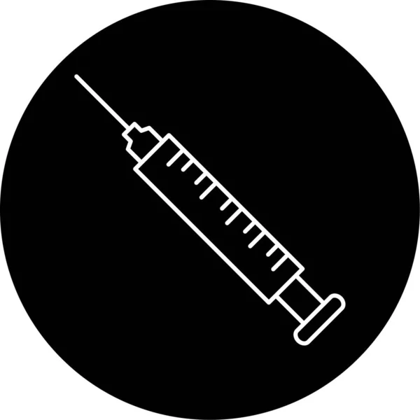 Syringe Vector Glyph Icon Design — Stockvector