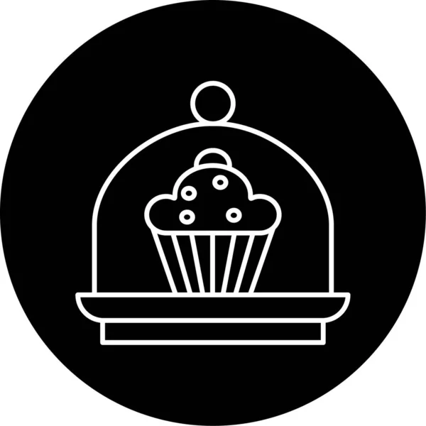 Vector Illustration Cake Dome Icon — Stockvektor