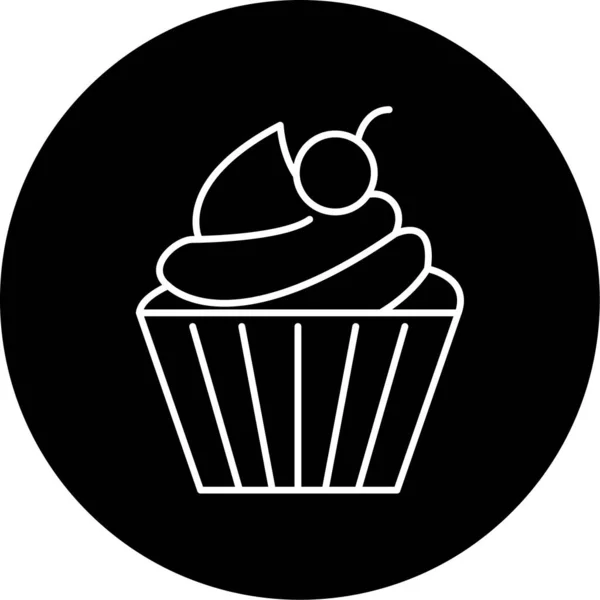 Illustration Cupcake Icon —  Vetores de Stock