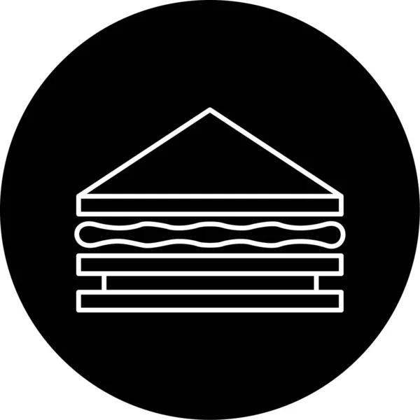Illustration Vectorielle Icône Sandwich — Image vectorielle
