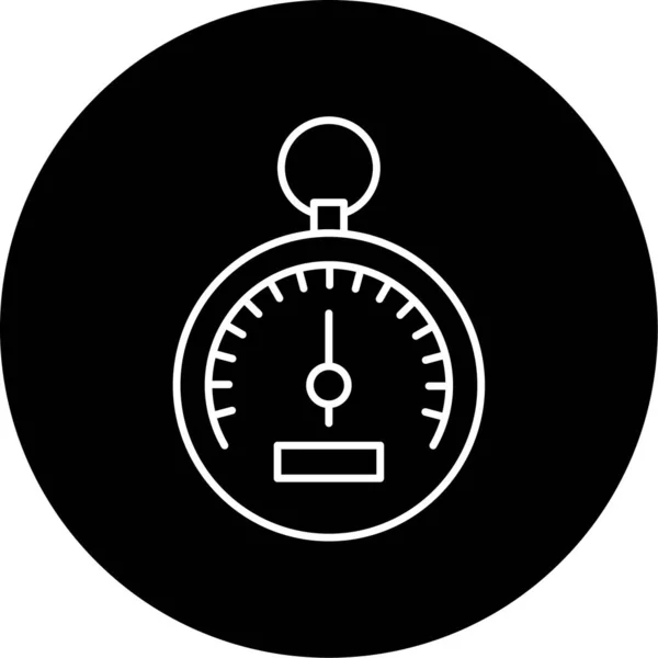 Barometer Vector Glyph Icon Design — Stock Vector