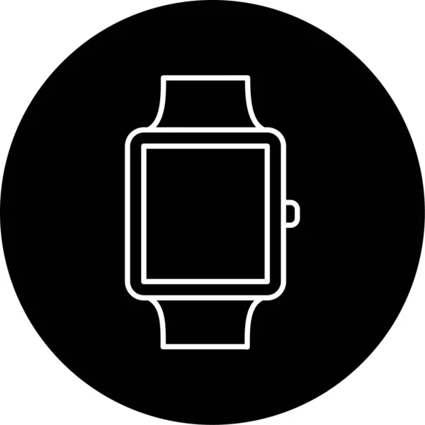 Smart Watch Vector Glyph Icon Design — Stockvektor