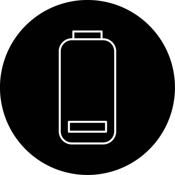 Design Icona Glyph Vettoriale Batteria Scarica — Vettoriale Stock
