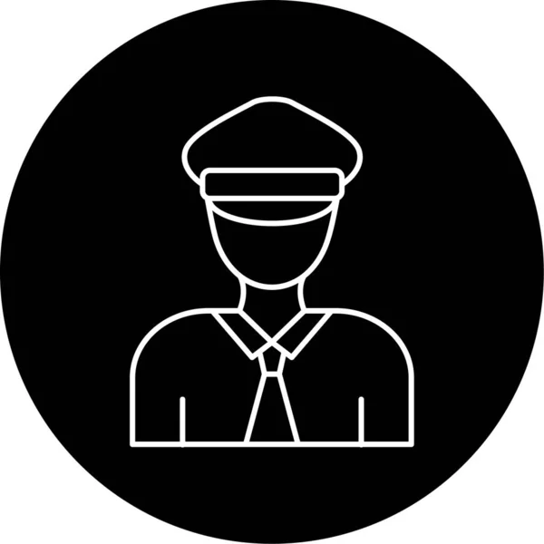 Vector Illustration Security Guard Icon — стоковий вектор