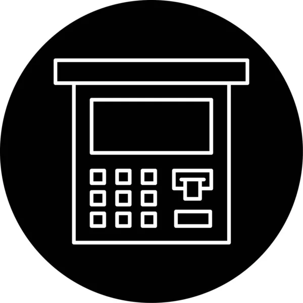 Ticket Machine Vector Glyph Icon Design —  Vetores de Stock