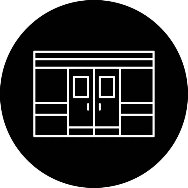Train Door Vector Glyph Icon Design — ストックベクタ