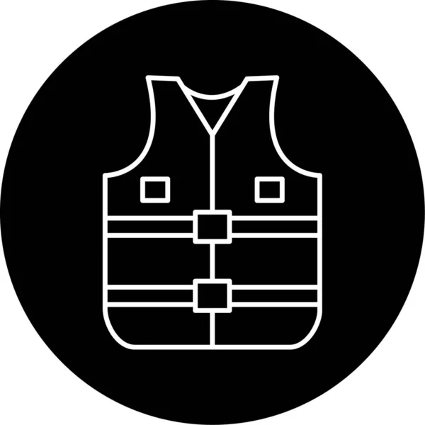Vector Illustration Vest Icon — Vetor de Stock