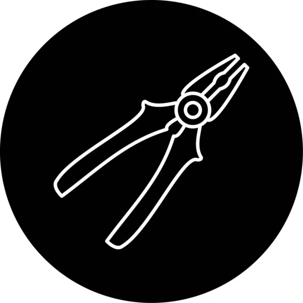 Plier Vector Glyph Icon Design — Wektor stockowy