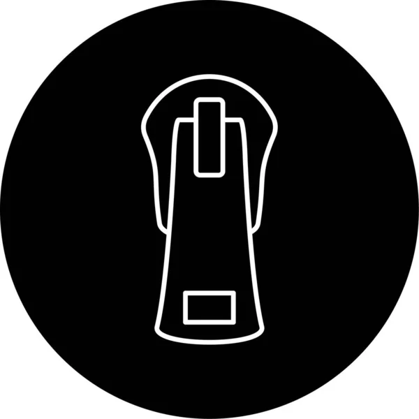 Zipper Vector Glyph Icon Design — Stockový vektor