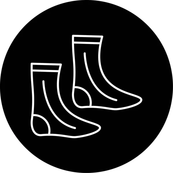 Vector Socks Glyph Icon Design — ストックベクタ