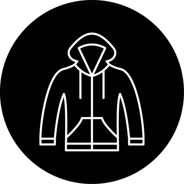 Vector Hoodie Glyph Icon Design — Archivo Imágenes Vectoriales