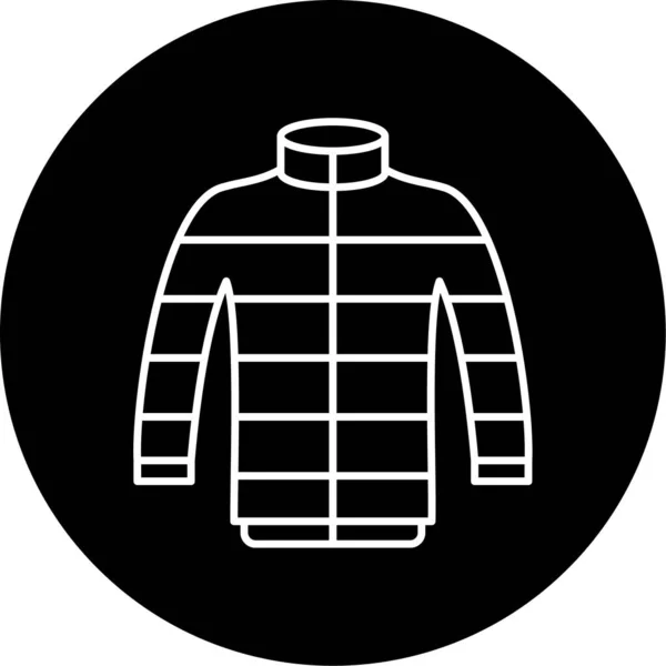 Vector Puff Jacket Glyph Icon Design — 스톡 벡터