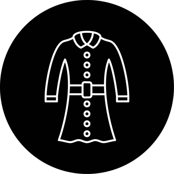 Vector Ladies Coat Glyph Icon Design — Vettoriale Stock