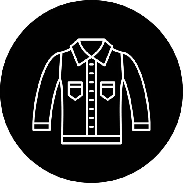 Vector Jeans Jacket Glyph Icon Design — стоковый вектор
