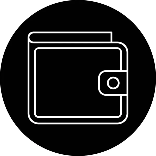 Vector Wallet Glyph Icon Design — Stok Vektör