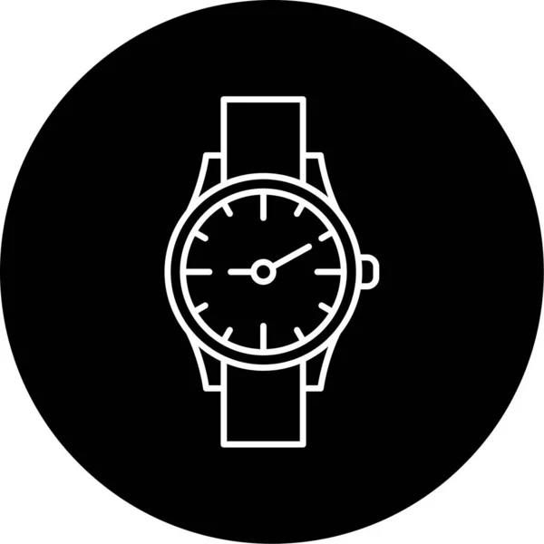 Vector Wrist Watch Glyph Icon Design — Archivo Imágenes Vectoriales