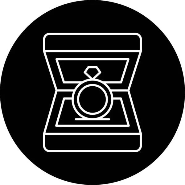 Vector Ring Glyph Icon Design — Stockvektor