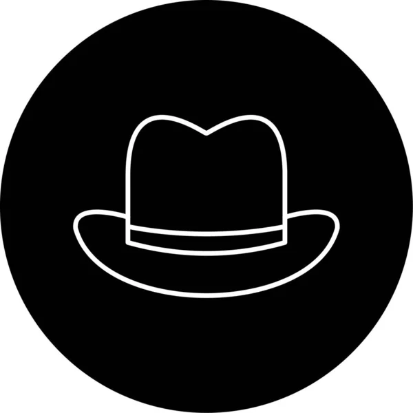 Vector Hat Glyph Icon Design — Vetor de Stock