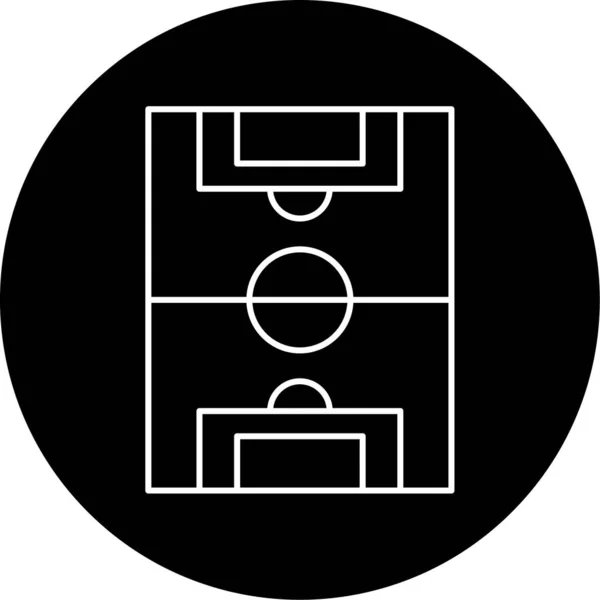 Vector Football Field Glyph Icon Design — стоковый вектор