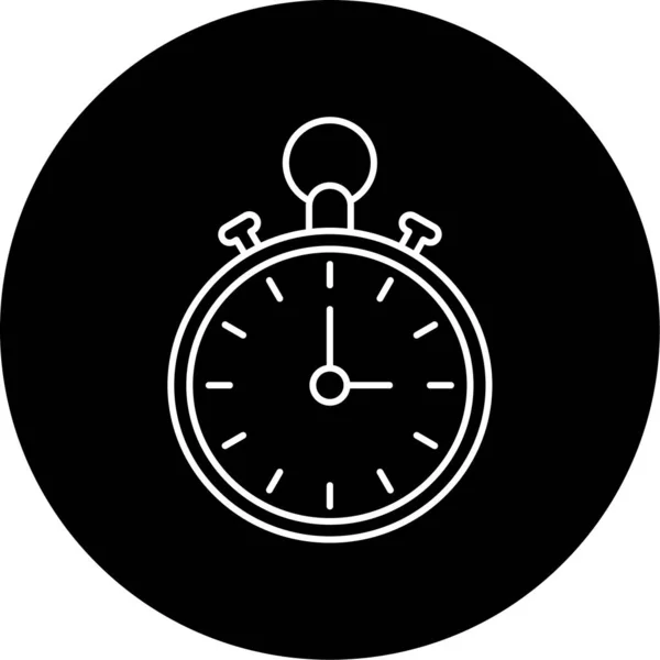 Διάνυσμα Stopwatch Glyph Σχεδιασμός Εικονιδίων — Διανυσματικό Αρχείο