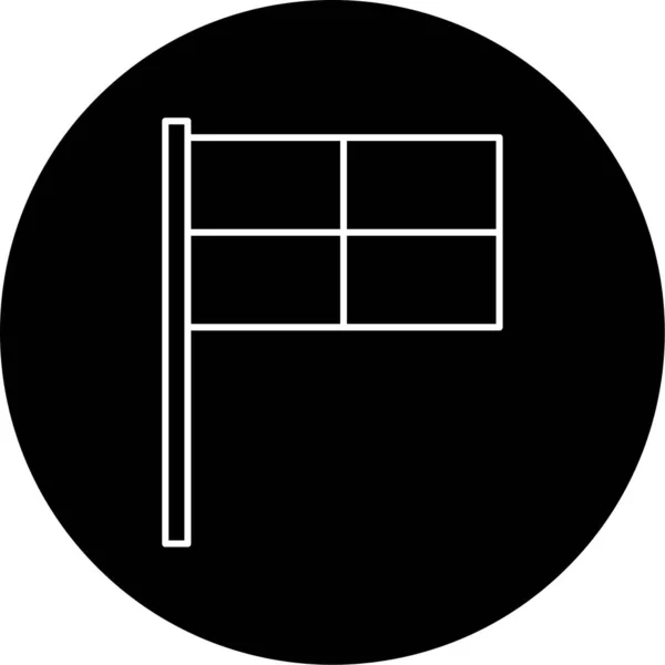 Offside Flag Vector Glyph Icon Design — Stock Vector