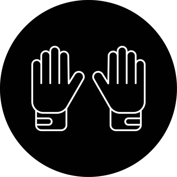 Σχεδιασμός Εικονιδίων Gloves Vector Glyph — Διανυσματικό Αρχείο