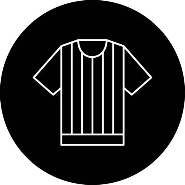 Referee Shirt Vector Glyph Icon Design — Stock Vector