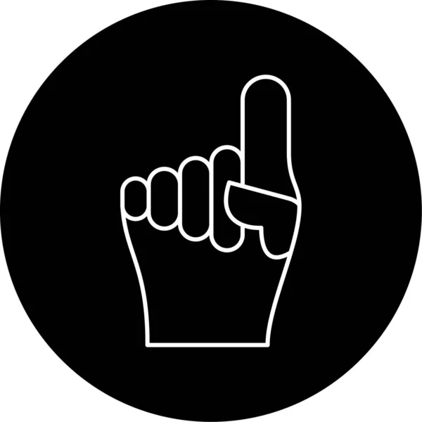 Foam Hand Vector Glyph Icon Design — Stock Vector