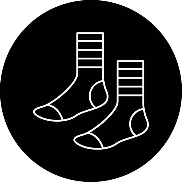 Socks Vector Glyph Icon Design — Stock Vector