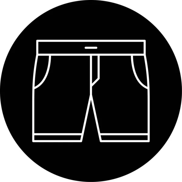 Shorts Vector Glyph Icon Design — Stockvector