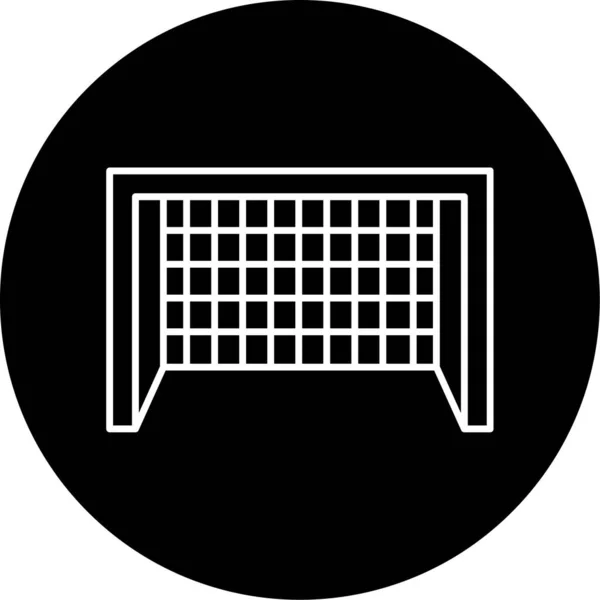Goal Post Vector Glyph Icon Design — Stockvektor