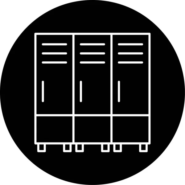 Lockers Vector Glyph Icon Design — Vector de stock