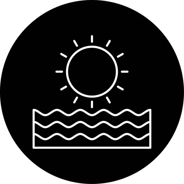 Sea Vector Glyph Icon Design — ストックベクタ