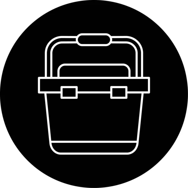 Diseño Portátil Del Icono Del Glifo Del Vector Del Refrigerador — Archivo Imágenes Vectoriales